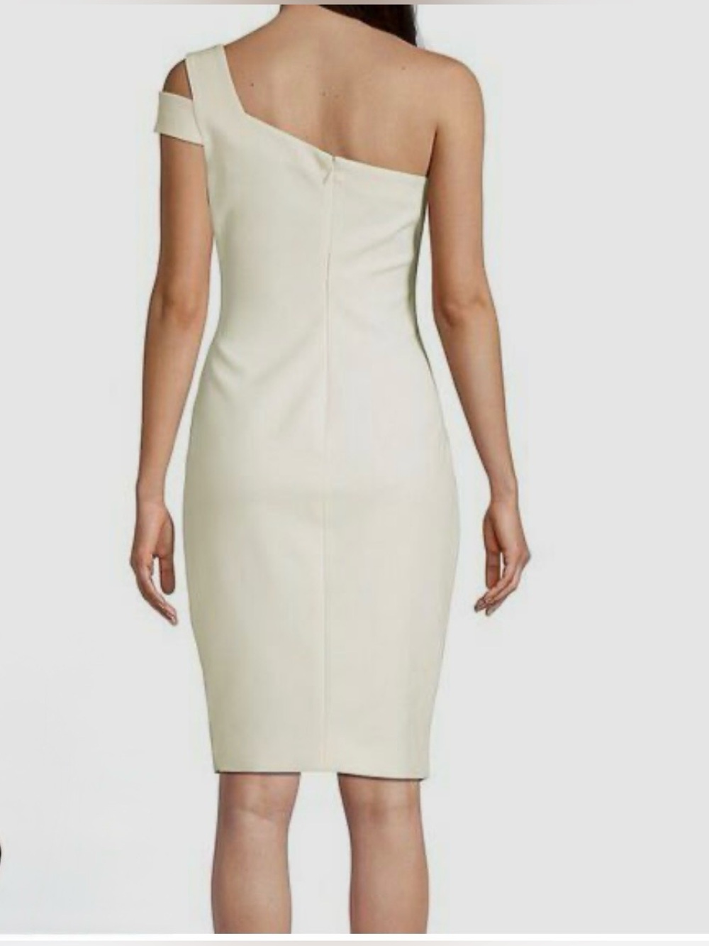 Likely One-Shoulder Cream Midi Dress with Side Slit - Picture 2 of 13